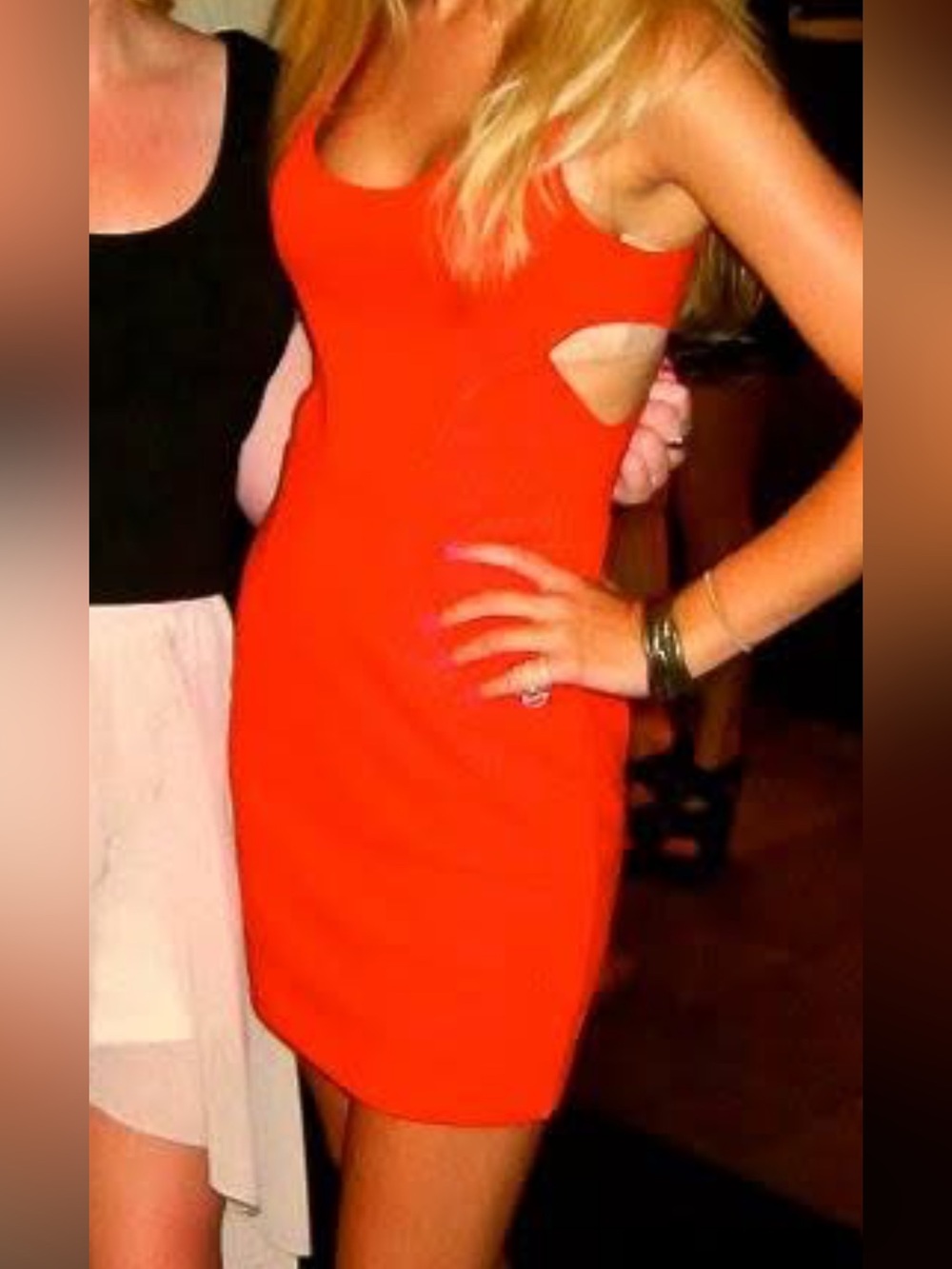 silence + noise Red Cutout Sleeveless Mini Dress